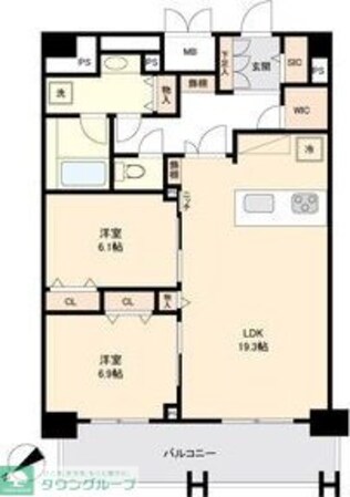 グランルクレ新栄イーストの物件間取画像